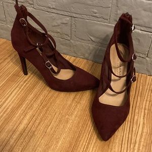 Womens Burgundy Heels
